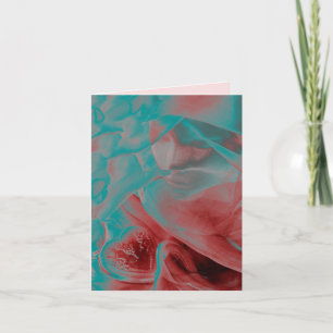 Schöne Frau & Herz blau rosa Rot Valentine Karte