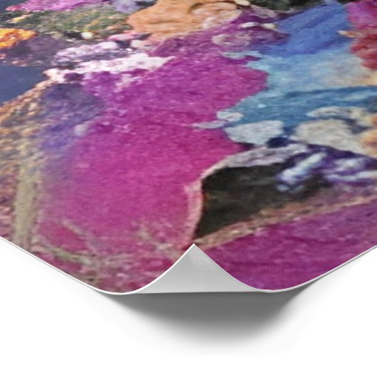 Schöne Frau im Frühling Poster (Ecke)