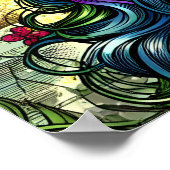 Schöne Frau in der Stadt Poster (Ecke)