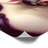 Schöne Frau in farbenfroher Naturmalerei | 7 | Poster (Ecke)