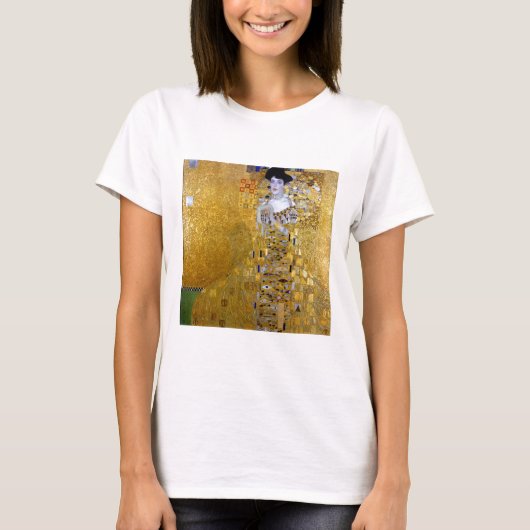 Schöne Frau in Gold Gustav Klimt T-Shirt (Vorderseite)