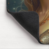 Schöne Frau in Hat Ethereal Kunst Mousepad (Ecke)