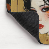 Schöne Frau in Kimono Mousepad (Ecke)