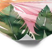 Schöne Frau in Rosa Aquarell Poster (Ecke)