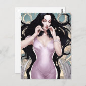 Schöne Frau in Rosa Postkarte (Vorne/Hinten)