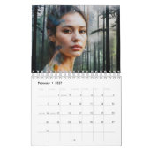 Schöne Frau ist doppelt exponiert Kalender (Feb 2027)
