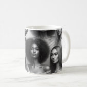 Schöne Frau Kaffeetasse (VorderseiteRechts)