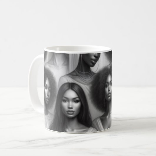 Schöne Frau Kaffeetasse (Vorderseite Links)