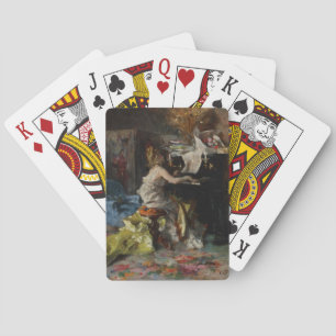 Schöne Frau Klavierspielen (von Boldini) Spielkarten