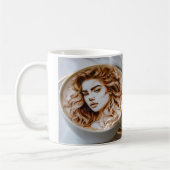 Schöne Frau Latte Art Kaffeetasse (Links)