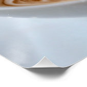 Schöne Frau Latte Art Poster (Ecke)
