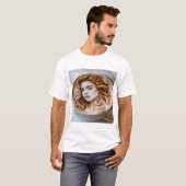 Schöne Frau Latte Art T-Shirt (Vorne ganz)