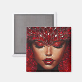 Schöne Frau Magnet (Vorderseite/Rückseite)