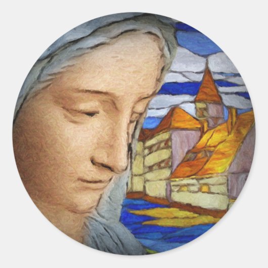 Schöne Frau, Marie genannt Runder Aufkleber (Vorderseite)