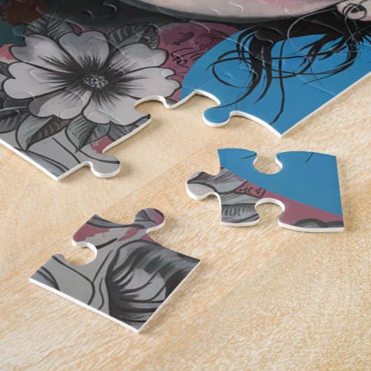 Schöne Frau mit drittem Auge Puzzle (Seite)