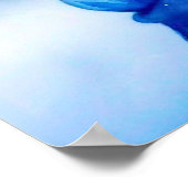 Schöne Frau mit einem Raben in einem Schneewald Poster (Ecke)