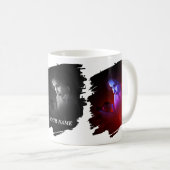 Schöne Frau mit einer Rose Kaffeetasse (VorderseiteRechts)