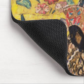 Schöne Frau mit Fan von Klimt Mousepad (Ecke)