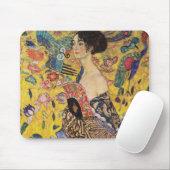 Schöne Frau mit Fan von Klimt Mousepad (Mit Mouse)