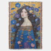 Schöne Frau mit Morgengläsern Decke (Vorderseite Vertikal)