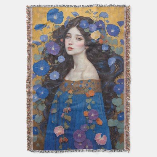 Schöne Frau mit Morgengläsern Decke (Vorderseite Vertikal)