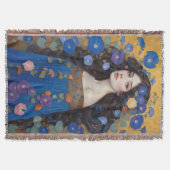 Schöne Frau mit Morgengläsern Decke (Vorderseite)