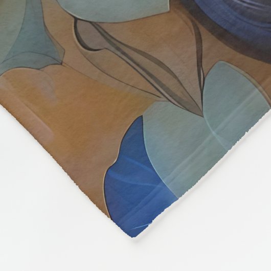 Schöne Frau mit Morgengläsern Fleecedecke (Ecke)