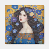 Schöne Frau mit Morgengläsern Magnet (Vorne)