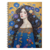 Schöne Frau mit Morgengläsern Notizblock (Vorderseite)