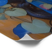 Schöne Frau mit Morgengläsern Poster (Ecke)