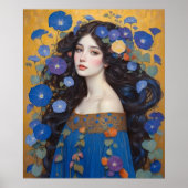 Schöne Frau mit Morgengläsern Poster (Vorne)