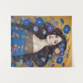 Schöne Frau mit Morgengläsern Wandteppich (Vorderseite (Horizontal))