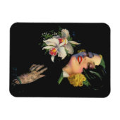 schöne Frau mit Orchideen Magnet (Horizontal)
