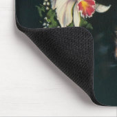 schöne Frau mit Orchideen Mousepad (Ecke)