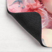 Schöne Frau mit rosa Haar und rosa Kleid Mousepad (Ecke)