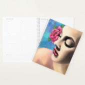 Schöne Frau mit Rote Rose - Originelle Malerei Planer (Anzeige)