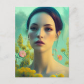 Schöne Frau Postkarte (Vorderseite)