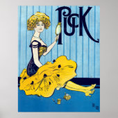 Schöne Frau Puck Vintage Poster (Vorne)