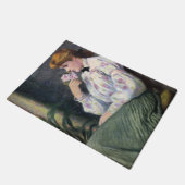 Schöne Frau riecht nach Blume (Reverie) Fußmatte (Schrägansicht)