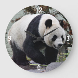 Schöne Frau Riese Panda Große Wanduhr