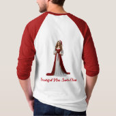 Schöne Frau Santa Claus T-Shirt (Rückseite)