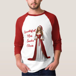 Schöne Frau Santa Claus T-Shirt