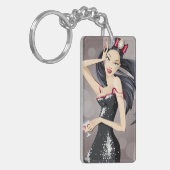 SCHÖNE FRAU SCHLÜSSELANHÄNGER (Vorderseite links)