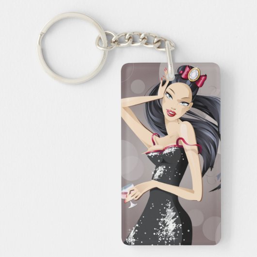 SCHÖNE FRAU SCHLÜSSELANHÄNGER (Vorderseite)