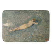 Schöne Frau Sonnenbade am Strand Badematte (Vorderseite)