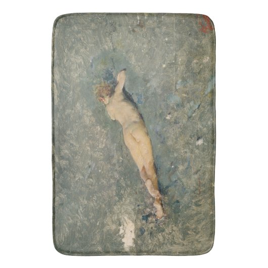 Schöne Frau Sonnenbade am Strand Badematte (Vorderseite Vertikal)