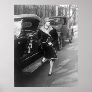 Schöne Frau und Autos, 1926 Poster
