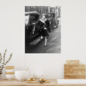 Schöne Frau und Autos, 1926 Poster (Küche)