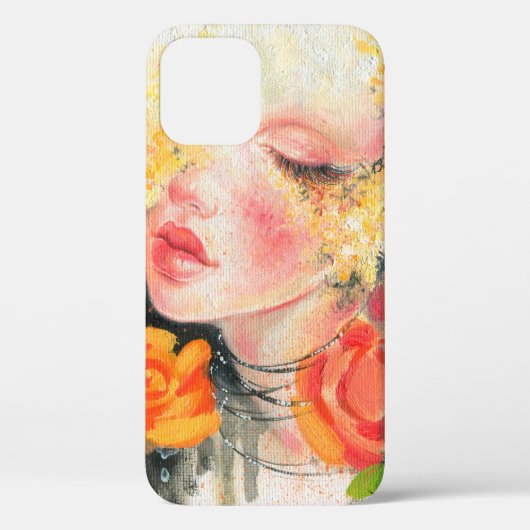 Schöne Frau und Blume Case-Mate iPhone Hülle (Rückseite)