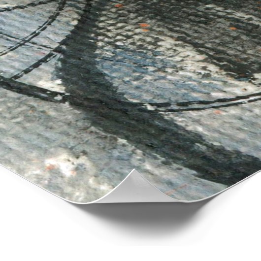 Schöne Frau und Blume Poster (Ecke)